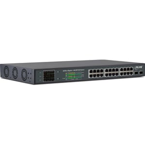 InLine 32324P przełącznik sieciowy Gigabit Ethernet (10/100/1000) Obsługa PoE 1U Czarny