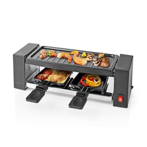 Nedis FCRA210FBK2 2-Person Raclette Grill, 400 W, Black