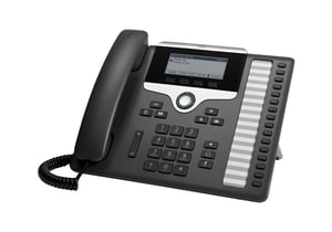 Cisco 7861 VoIP-Telefon, schwarz, silber, 16-zeiliges LCD-Display