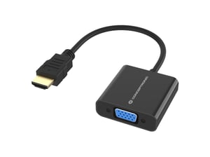 Conceptronic ABBY20B kabeladapter 0,25 m HDMI typ A (standard) VGA (D-Sub) svart