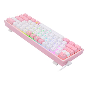 REDRAGON K617-RGB Fizz RGB White/Pink klawiatura USB Różowy, Biały
