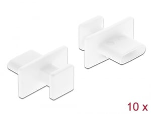 DeLOCK Dust Cover for Female USB Type-C Port with Large Grip, 10-Pack, White
