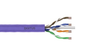 Digitus CAT-6-Installationskabel, U/UTP, Dca-s2, d2, a1, AWG 23/1, LSOH, 305 m, violett, Karton