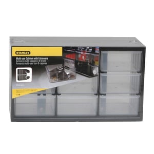 Stanley 1-93-978 Tool Box, Polypropylene, Black, Transparent