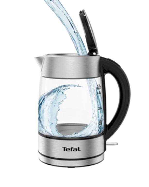 Tefal KI772D czajnik elektryczny 1,7 l 2400 W Stal nierdzewna, Przezroczysty