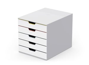 Durable VARICOLOR Mix 5 Document Storage Box, Multicolored Plastic, White