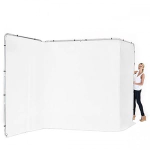 Lastolite LL LB7623 Fotohintergrund Aluminium, Stoff, Stoff, einfarbig Aluminium, Schwarz, Weiß