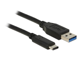 DeLOCK 1m USB3.1-C/USB3.1-A kabel USB USB 3.2 Gen 2 (3.1 Gen 2) USB A USB C 10 Gbit/s Czarny