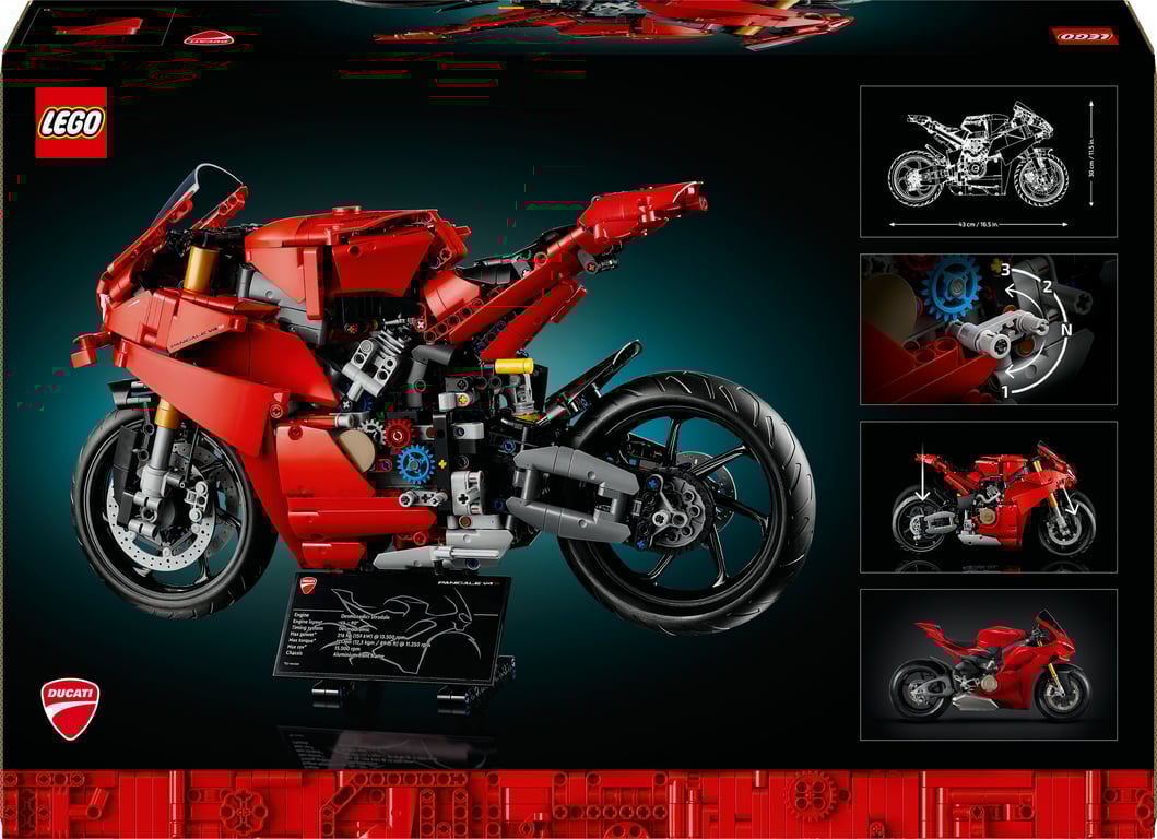 фото Блоковий конструктор LEGO Technic Мотоцикл Ducati Panigale V4 S 1603 деталі (42202)
