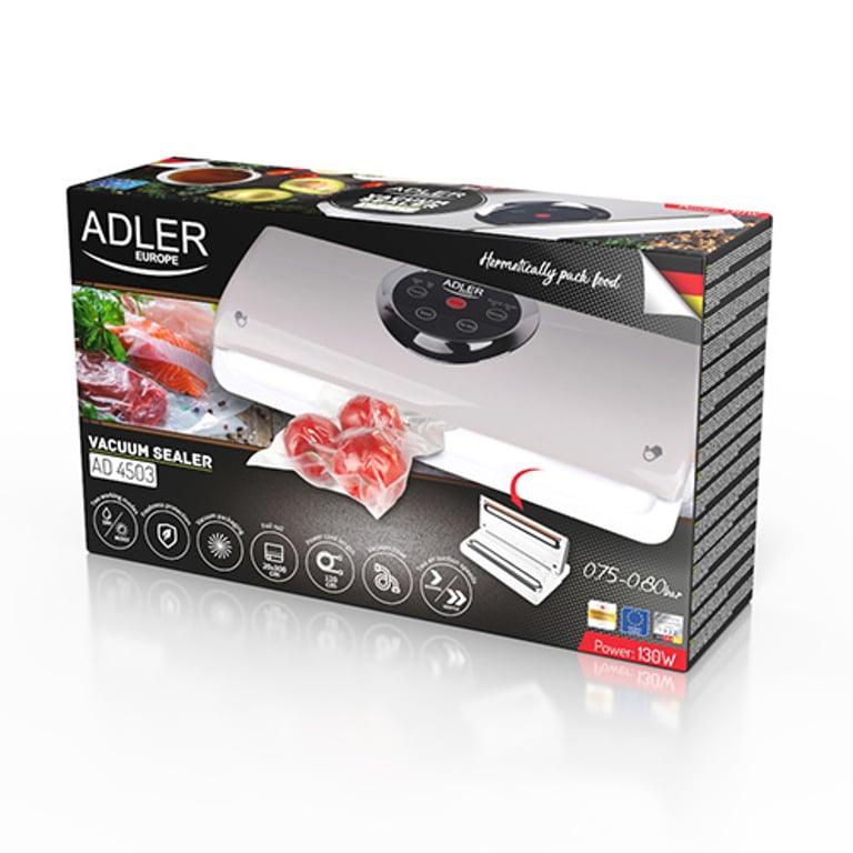Adler AD 4503 zgrzewarka próżniowa 800 mbar Szary, Biały