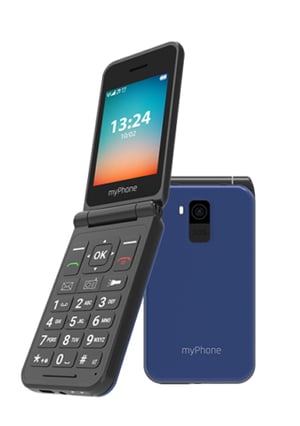 myPhone FLIP LTE 7,11 cm (2.8") Niebieski, Szary Aparat w telefonie