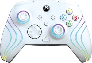 PDP Afterglow Wave trådbunden handkontroll: Vit Avsedd för Xbox Series X|S, Xbox One och datorer med Windows 10/11