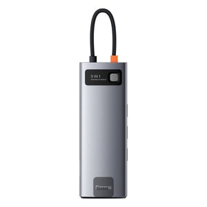 Baseus CAHUB-CU0G Dockingstation, kabelgebunden, USB 3.2 Gen 1 (3.1 Gen 1), Typ C, grau