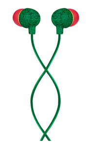 The House Of Marley Little Bird Mic Hörlursset, trådbundet, in-ear, samtal/musik, grönt, rött