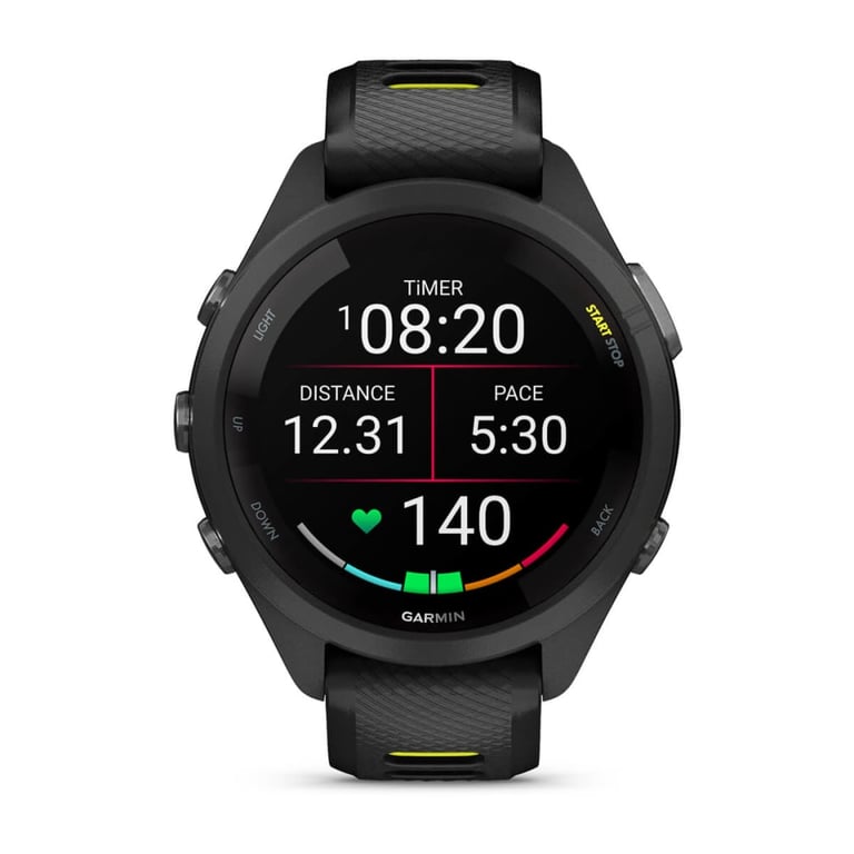 фото Смарт-годинник Garmin Forerunner 265S Black Bezel and Case w. Black/Amp Yellow S. Band (010-02810-03/13/53)