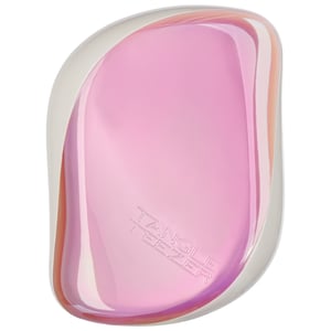 Tangle Teezer, Hairbrush (Compact Styler, Pink Holographic) - 1 Adult Wide-Tooth Hairbrush, Pink, White, 1 pc.