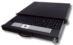 aixcase AIX-19K1U-B 19" rack konsola rackowa Czarny