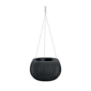 Prosperplast DKB240WS-B411 Flower Pot, Black Cement, 1 pc.