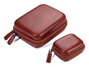 TROIKA ONPACK Organizer, Faux Leather, Brown Velvet