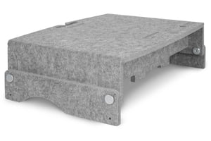 BakkerElkhuizen Q-riser 110 Circular 76,2 cm (30") Skrivbord Grå