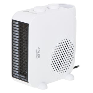 Adler AD 7725W Indoor Heater, White, 2000 W, Electric Fan Space Heater