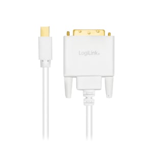 LogiLink CV0138 adapter kablowy 3 m Mini DisplayPort DVI Biały