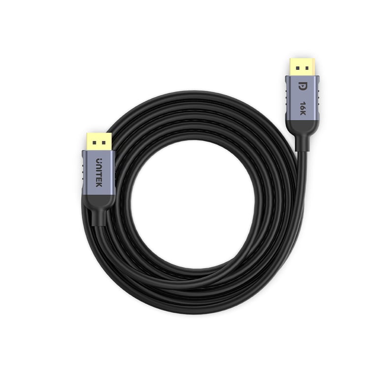 UNITEK C1626GY01-3M kabel DisplayPort Czarny, Szary