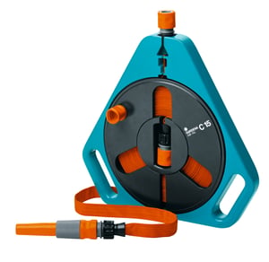 Gardena 756-20 Gartenschlauchaufroller, Trommel, Schwarz, Blau, Orange