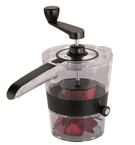 GEFU Spiralfix Manual Slicer, Black, Transparent, Stainless Steel