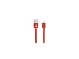 Swissten 71523106 kabel Lightning 0,2 m Czerwony