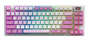 MSI FORGE GK600 TKL WIRELESS VIOLET Gaming Keyboard USB + Bluetooth QWERTY Spanish Pink, Purple, White