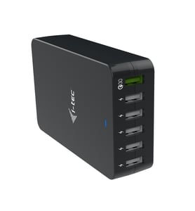 i-tec CHARGER6P52W Ladegerät für mobile Geräte, universell, schwarz, Wechselstrom, Schnellladung, intern