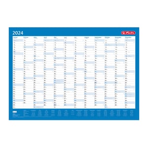 Herlitz 50045433 planer ścienny Niebieski, Biały Niemiecki 2024