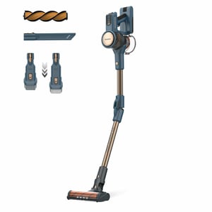 Taurus Homeland Digital Flex 2-in-1 Upright Vacuum Cleaner, Battery-Powered, Dry, Bagless, 0.5 L, Black, Blue, Gold, 2200 Ah