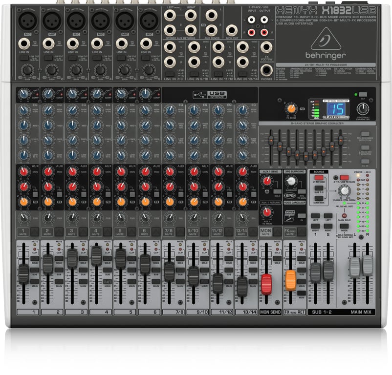 фото Мікшерний пульт Behringer Xenyx X1832USB