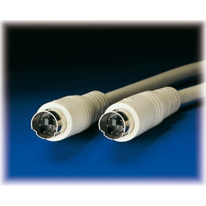 ROLINE 3 m 2xPS/2-kabel PS/2 6-p Mini-DIN Grå, Grå