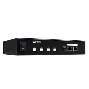 Lindy 32622 Power Distribution Unit (PDU) with 4 x Power Outlets, 1U, Black