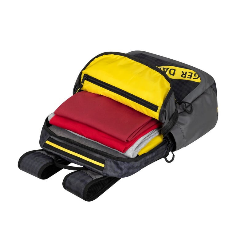 Rivacase Erebus 39,6 cm (15.6") Plecak Kamuflaż, Szary, Żółty