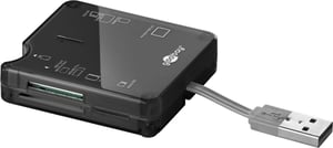 Goobay 95674 USB 2.0-Kartenlesegerät, schwarz
