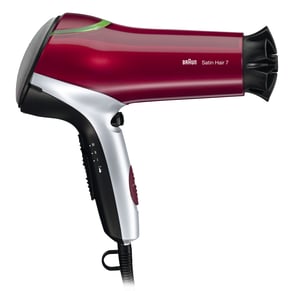 Braun Satin Hair 7 HD 770 hårtork 2000 W Svart, Grå, Röd