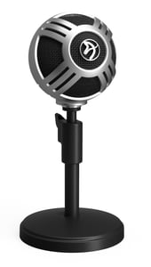Arozzi Sfera Pro Black, Silver Tabletop Microphone
