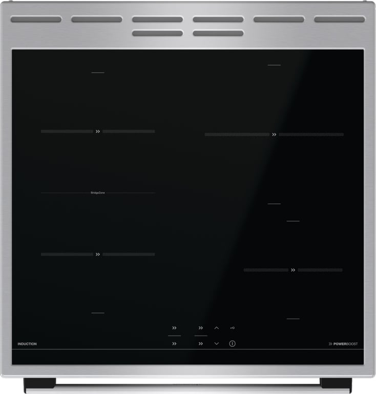 Gorenje GEIT6C60XPG Kuchenka wolnostojąca Prąd elektryczny Płyta indukcyjna strefowa Stal nierdzewna