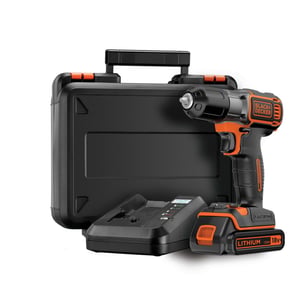 Black & Decker ASD18K-QW wiertło Zamek centralny Czarny, Pomarańczowy
