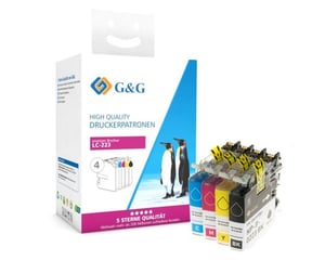 G&G 14785 nabój z tuszem 4 szt. Zamiennik Standardowa wydajność Czarny, Cyjan, Purpurowy, Żółty