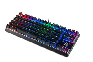 Modecom LANPARTY RGB klawiatura Gaming USB QWERTY Amerykański międzynarodowy Czarny