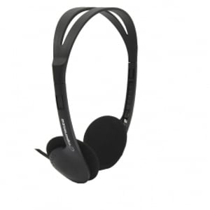 Esperanza EH119 hörlurar/headset, trådbundet, huvudbåge, musik, svart