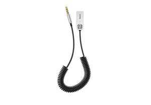 Baseus CABA01-01 kabel audio 0,5 m 3.5mm USB Typu-A Czarny