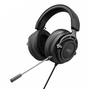 AOC GH200 Headphones/Headset, Wired, Headband, Gaming, Black