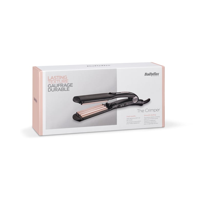 BaByliss The Crimper Prostownica do teksturyzacji Ciepły Czarny, Różowy 1,8 m