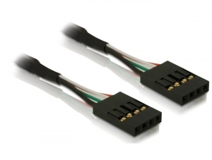 DeLOCK Cable Pinheader F/F Signal Cable 0.40 m Black